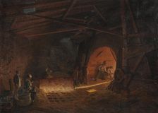 The blast furnace, 1873. Creator: Vilhelm Wallander