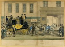 The Blenheim, Leaving the Star Hotel, Oxford, 1831. Creator: William Havell