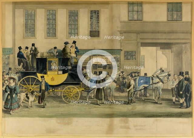 The Blenheim, Leaving the Star Hotel, Oxford, 1831. Creator: William Havell.