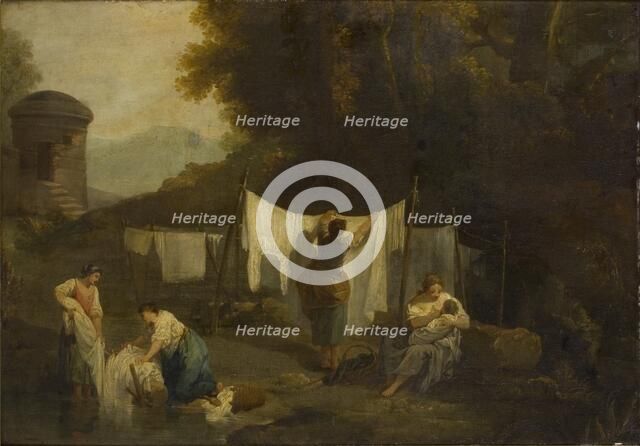 'The bleaching grounds (Peasants washing linen)', 1754-1802. Artist: George Romney.