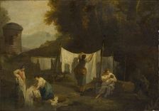The bleaching grounds (Peasants washing linen) 1754-1802. Artist: George Romney