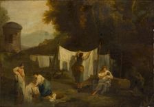 The bleaching grounds (Peasants washing linen) 1754-1802. Creator: George Romney