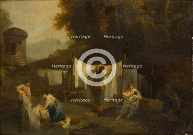 'The bleaching grounds (Peasants washing linen)', 1754-1802. Creator: George Romney.