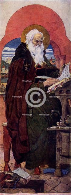 'The Blessed Chronicler Nestor', c1885-1896, (1965). Creator: Viktor Mihajlovic Vasnecov.