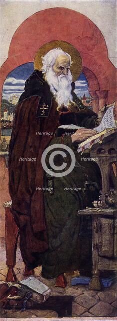 'The Blessed Chronicler Nestor', c1885-1896, (1965). Creator: Viktor Mihajlovic Vasnecov.
