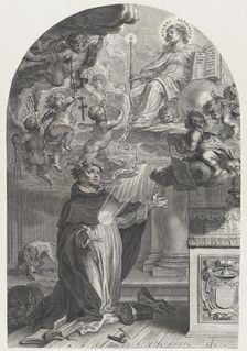 The Blessed Henry Suso Kneeling before Eternal Wisdom, before 1650. Creator: Cornelis Galle I