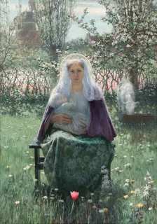 The Blessed Mother, 1892. Creator: George Hitchcock (American, 1850-1913)