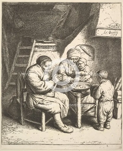 The Blessing, 1610-85. Creator: Adriaen van Ostade.