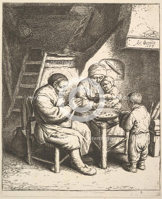 The Blessing, 1610-85. Creator: Adriaen van Ostade.