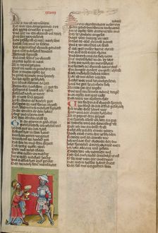The Blessing of Melchizedek; Weltchronik, about 1400-1410. Creator: Unknown