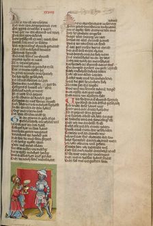 The Blessing of Melchizedek; Weltchronik, about 1400-1410. Creator: Unknown