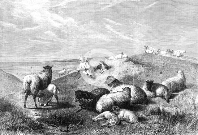 "The Blessings of a Shepherd's Life" by H. B. Willis, in the Gallery of the British..., 1862. Creator: Mason Jackson.