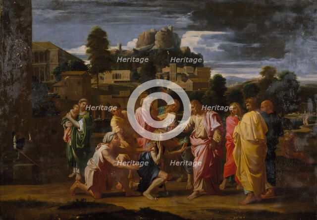 The Blind Men of Jericho 1650-1700. Creator: Nicolas Poussin.