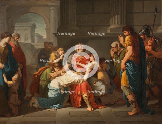 The Blind Oedipus Commending his Children to the Gods , 1784. Creator: Bénigne Gagneraux.