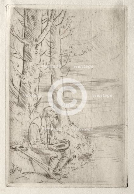 The Blind Beggar. Creator: Alphonse Legros (French, 1837-1911).