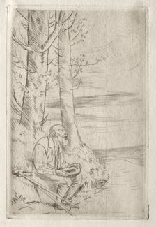 The Blind Beggar. Creator: Alphonse Legros (French, 1837-1911)