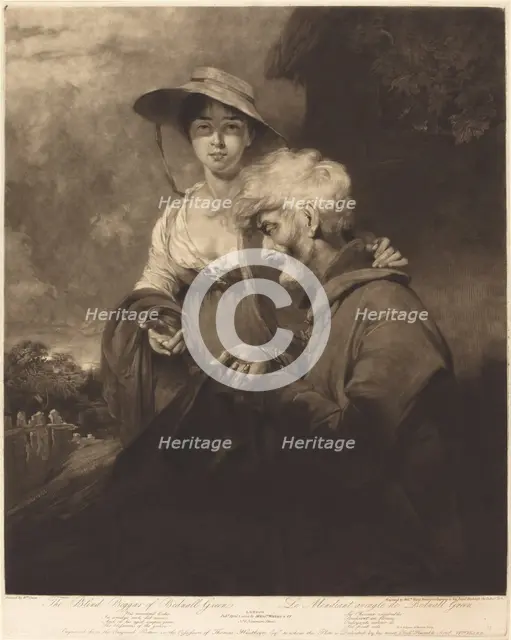 The Blind Beggar of Bednall Green, 1804. Creator: William Ward.
