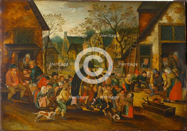 The Blind Hurdy-Gurdy Player, c. 1610. Creator: Brueghel, Pieter, the Younger (1564-1638).