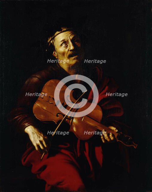 The blind Homer playing the Lira da Braccio, c. 1622.