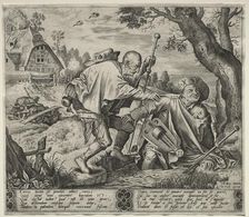 The Blind Leading the Blind. Creator: Pieter van der Heyden (Netherlandish, c. 1530-c. 1575); Hieronymus Cock