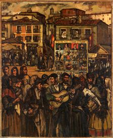 The Blind Storyteller (Poster of the Crime), c1920. Creator: Gutiérrez-Solana, José (1886-1945)