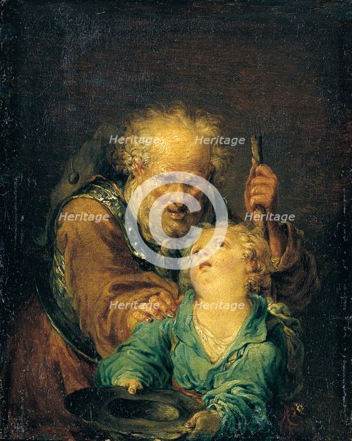 The Blinded Belisarius as a Beggar, 1780-1790. Creator: Januarius Zick.