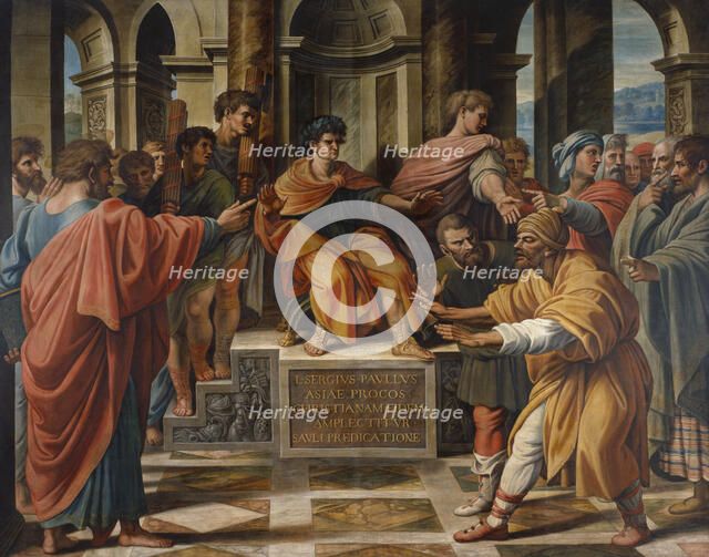 The Blinding of Elymas, 1729-31. Creator: Sir James Thornhill.