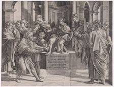 The Blinding of Elymas, dated 1516., dated 1516. Creator: Agostino Veneziano