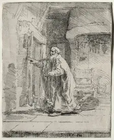 The Blindness of Tobit: The Larger Plate, 1651. Creator: Rembrandt van Rijn (Dutch, 1606-1669)