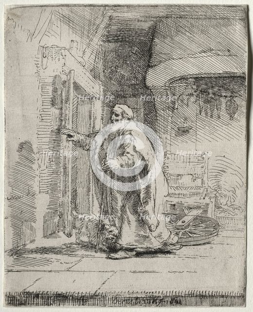 The Blindness of Tobit: The Larger Plate, 1651. Creator: Rembrandt van Rijn (Dutch, 1606-1669).