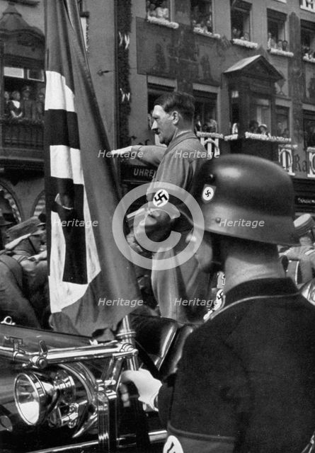 The Blood Flag of 1923, Nuremberg, Germany, 1936. Artist: Unknown