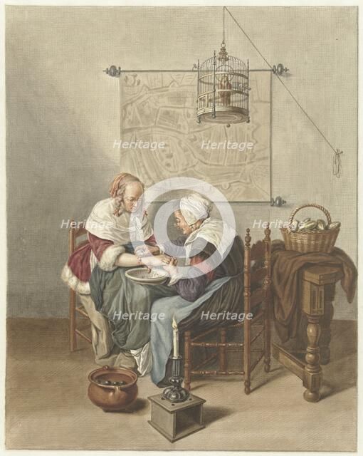 The bloodletting, 1776. Creator: Abraham Delfos.