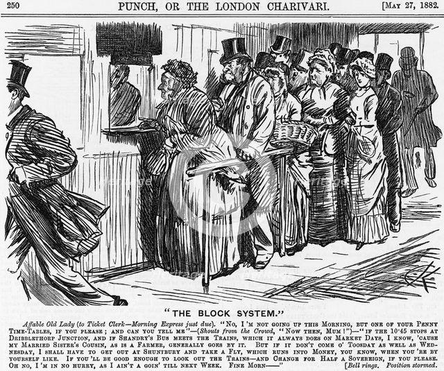 "The Block System", 1882. Creator: Joseph Swain.