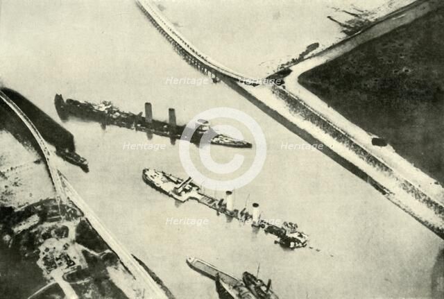 'The Blocking of Zeebrugge Harbour', (1919). Creator: Unknown.