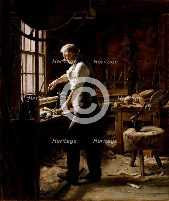 The Blockmaker, late 19th-early 20th century. Creator: Edgar Melville Ward.