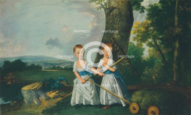 'The Blunt Children', 1766-1770, (1948). Creator: Johan Zoffany.