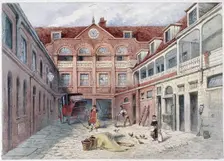 The Blue Boar Inn, Holborn, London, c1840. Artist: Frederick Napoleon Shepherd