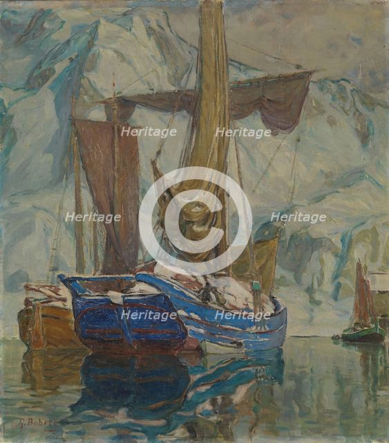 The blue Boat, Between 1925 and 1929. Creator: Anna Katarina Boberg.
