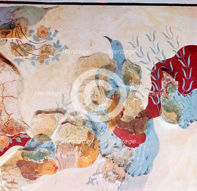 The 'Blue Bird' fresco from Knossos, 17th-14th century BC. Artist: Unknown