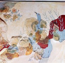 The Blue Bird fresco from Knossos, 17th-14th century BC