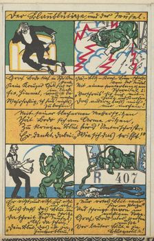 The Blue-Blooded Man and the Devil (Der Blaublütige und der Teufel), 1911. Creator: Moritz Jung
