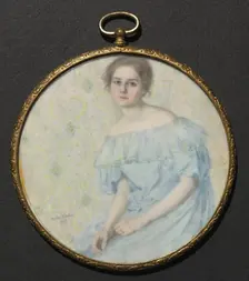 The Blue Gown (Portrait of Ethel Coe), 1899. Creator: Martha S. Baker (American, 1871-1911)