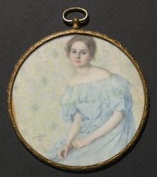 The Blue Gown (Portrait of Ethel Coe), 1899. Creator: Martha S. Baker (American, 1871-1911)