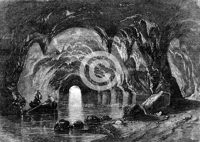 The Blue Grotto at Capri - from Mr. Albert Smith's New Entertainment, 1857. Creator: Richard Principal Leitch.