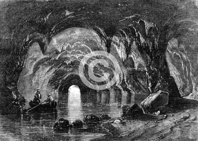 The Blue Grotto at Capri - from Mr. Albert Smith's New Entertainment, 1857. Creator: Richard Principal Leitch.