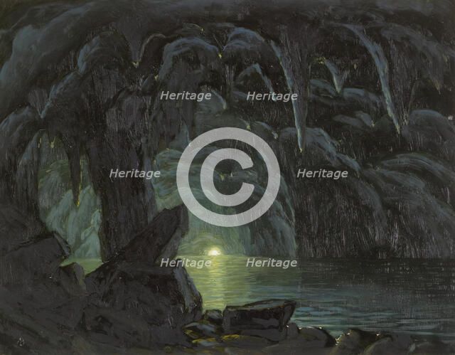 The Blue Grotto, Capri, 1857-1860. Creator: Albert Bierstadt.