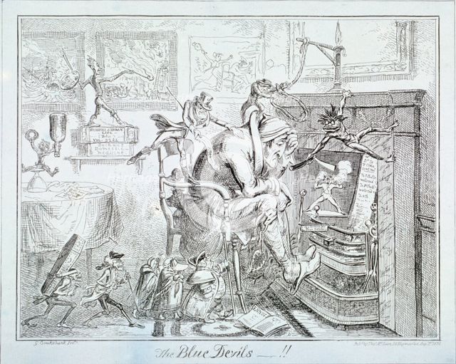 'The Blue Devils', 1835. Artist: George Cruikshank