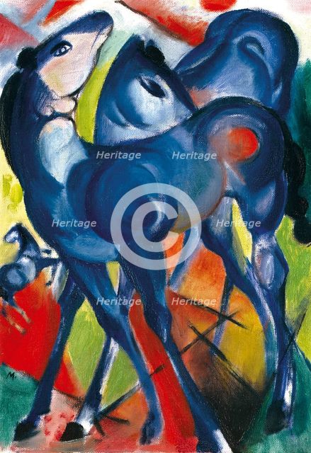 The Blue Foals. Artist: Marc, Franz (1880-1916)
