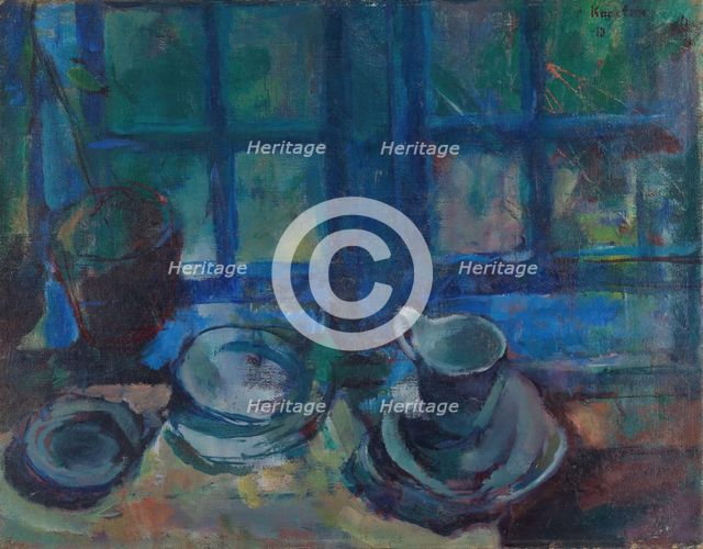 The Blue Kitchen, 1913. Creator: Ludvig Karsten.