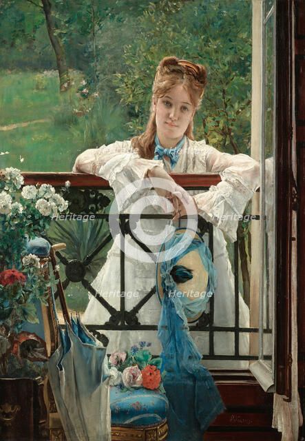 The Blue Ribbon  , ca 1894. Creator: Stevens, Alfred (1823-1906).